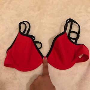 red underwire bikini top